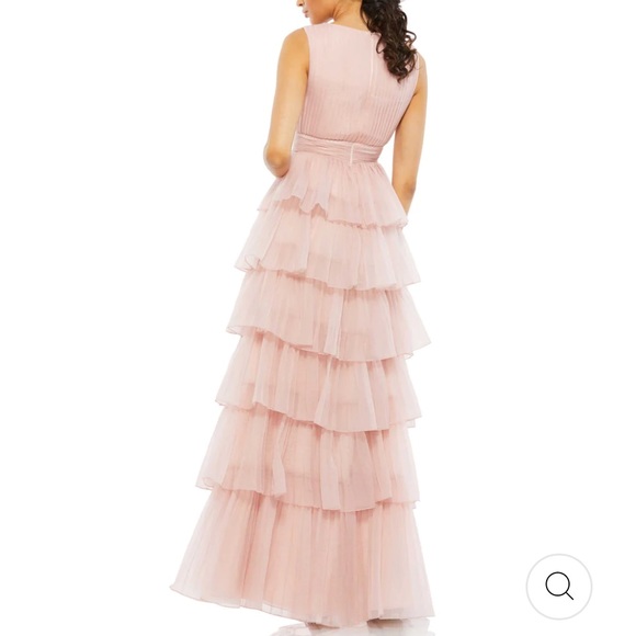 Mac Duggal Ruffle Tiered Sleeveless Gown - Picture 3 of 4